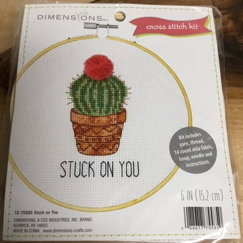 Counted X Cross Stitch Needlework Kits Cactus Pineapple NEW 2 Pcs Dimensions - Picture 3 of 6
