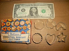 Lot Of 6 Vintage Nutbrown England Cocktail Cookie/Biscuit Cutters