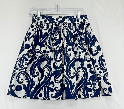 Banana Republic Skirt Size 0 Milly Collection Navy & White-Pockets.