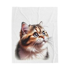 blanket with a cat print