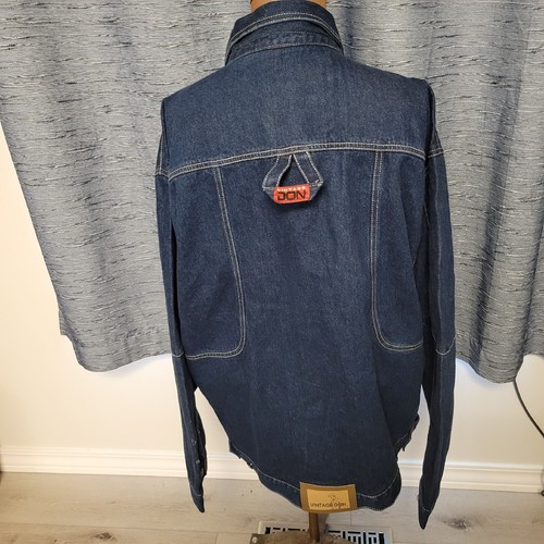 Vtg DON Mens Blue Button UP Long Sleeve Denim Trucker Jacket Size 2X Large - Picture 5 of 5