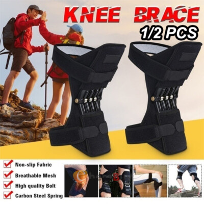 Potente Soporte de Rodilla y Articulaciones Rodillera con Almohadilla y Bisagras