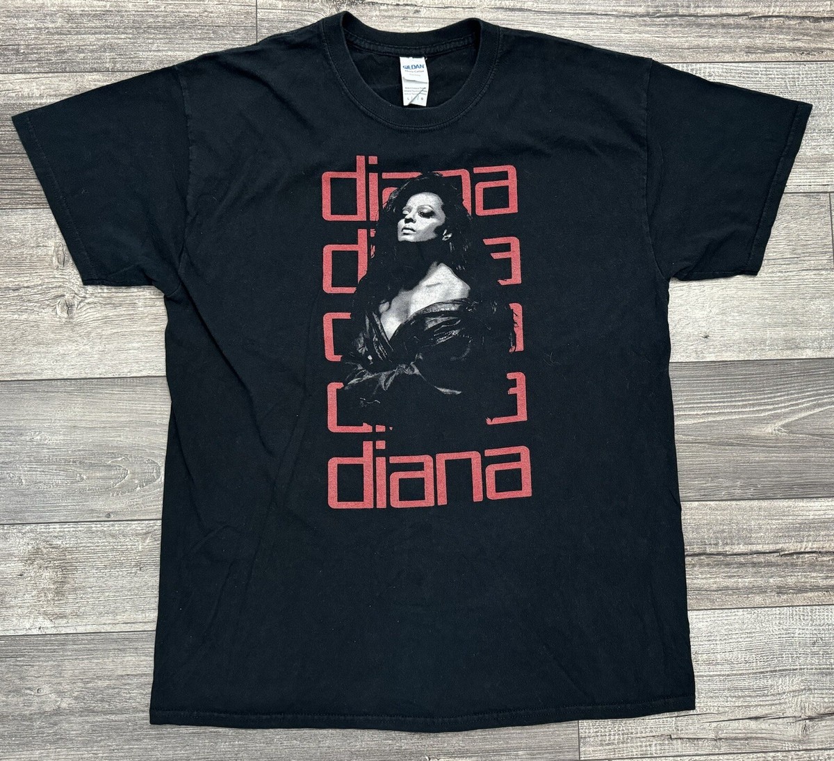 Vintage Diana Ross Concert Tee Shirt Mens Size Large Music Black