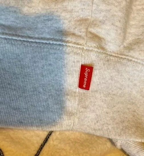 Felpa con cappuccio SS22 Supreme Team in ciniglia taglia M media grigio cenere