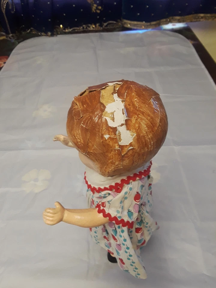 Muñeca de composición de producto de juguete Lil Sis 13" aprox. 1930 Foto 3 de 4