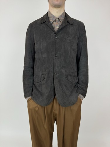 Smuggler Suede Blazer Jacket Mens Old Money Preppy Style Wear Size 54 - Picture 2 of 14
