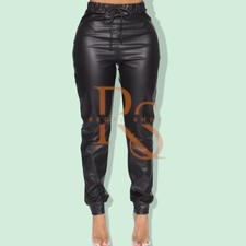 Women's Genuine Lambskin Leather Slim Fit Trouser Pants   Stylish, Sweet  Sleek