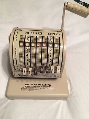 Vintage Paymaster Series X-550 Check Writer 7 Column with Vintage Paymaster Series X-550 Check Writer 7 Column with