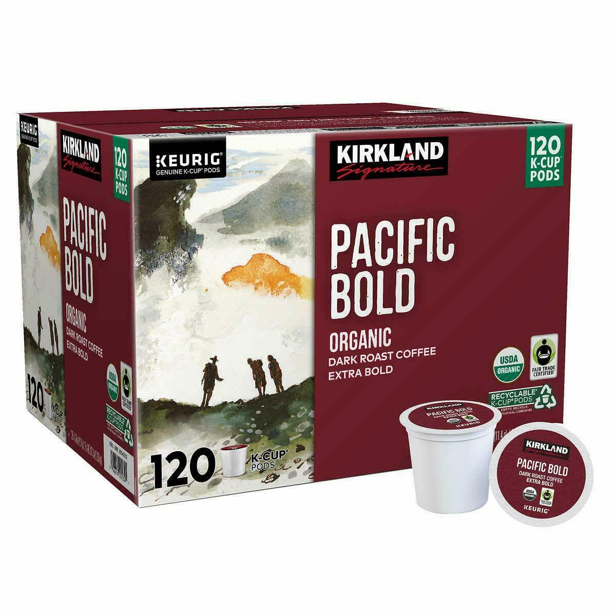 Keurig コーヒーメーカー + Pacific Bold 120個 Kirkland Signature Coffee Keurig 120 K-Cups, Pacific Bold Dark