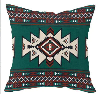 HORSE & WESTERN GIFTS HOME DECOR SOUTH WESTERN AZTEC  CUSHION COVER 18'' 45cm c