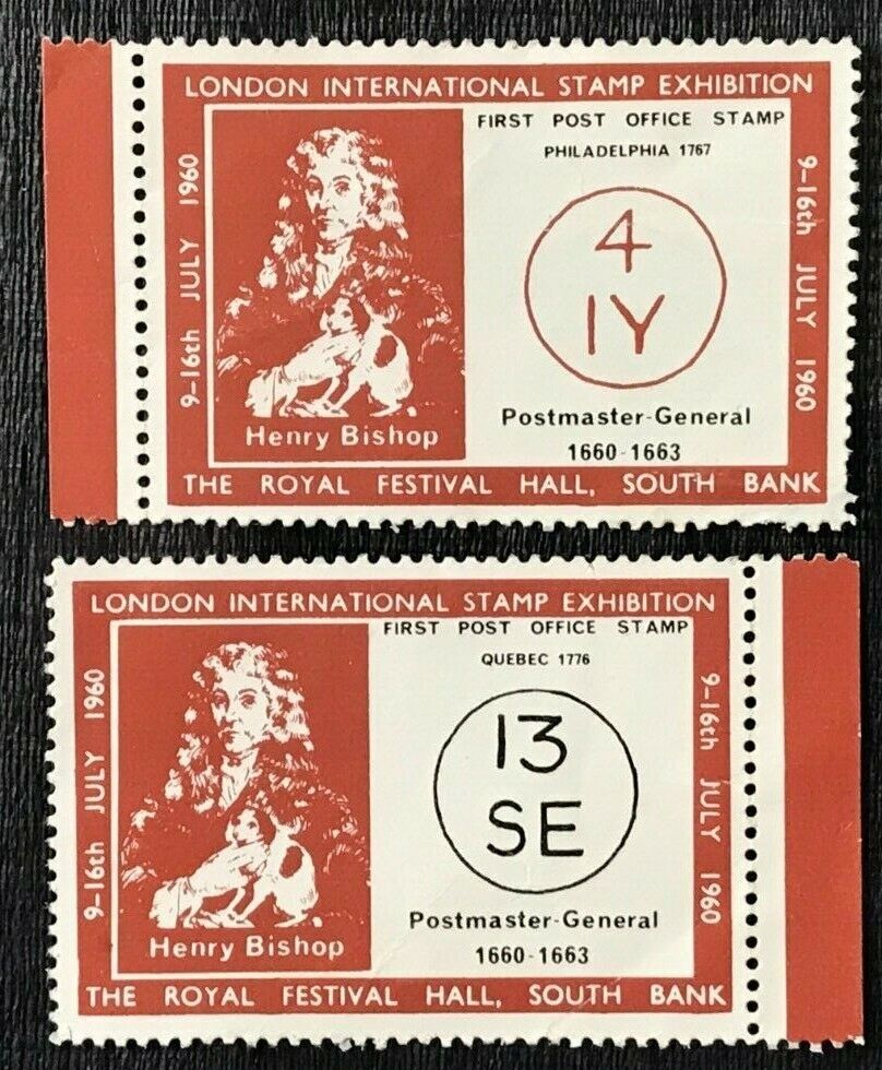 GB Opening large release sale New Shipping Free 1960 London Inter. Exhibition stamp Philadelph PO Quebec& 1st
