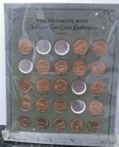 The Franklin Mint Antique Car Coin Collection Series 1 20 Coins In Holder Ebay
