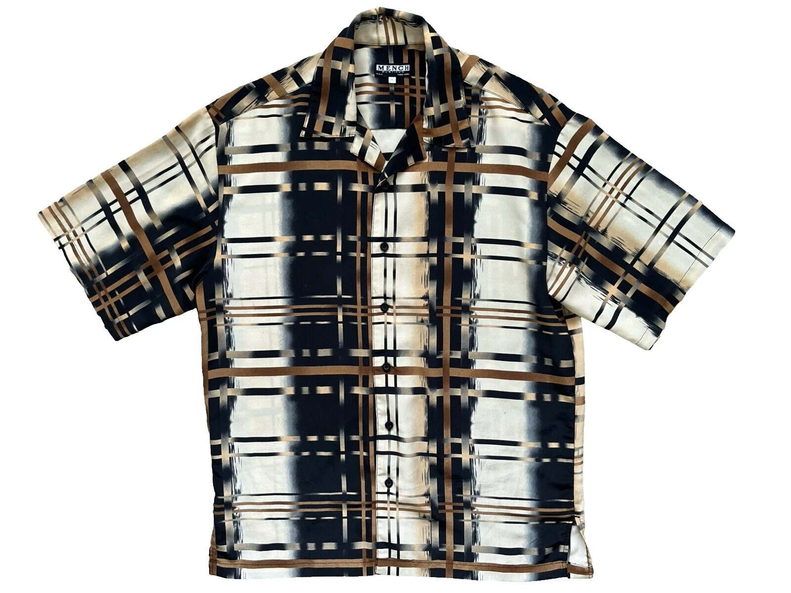 Platinum Short Sleeve Regular Size Casual Button-Down Shirts for Men