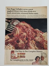 1965 Chef Boy Ar Dee Spaghetti Dinner Retro Print Ad - Family Circle Dec 1965