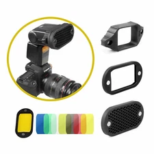 Selens Magnetic Honeycomb Grid Grip Colored Gel Filter Flash Speedlite 