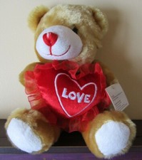 Dan Dee Collectors Choice Brown Teddy Bear with Love Heart Plush Stuffed Animal