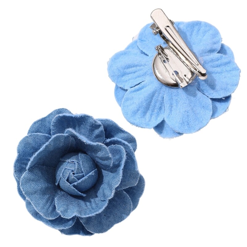 Camellia Lapel Pin Versatile Denims Flower Breastpin Accessory Brooch