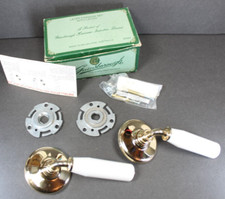 Gainsborough Porcelain Levers Whitehall Bright Gold Rad Latch Door Handle