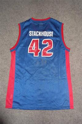 JERRY STACKHOUSE 42 Detroit Pistons Jersey NBA Champion S