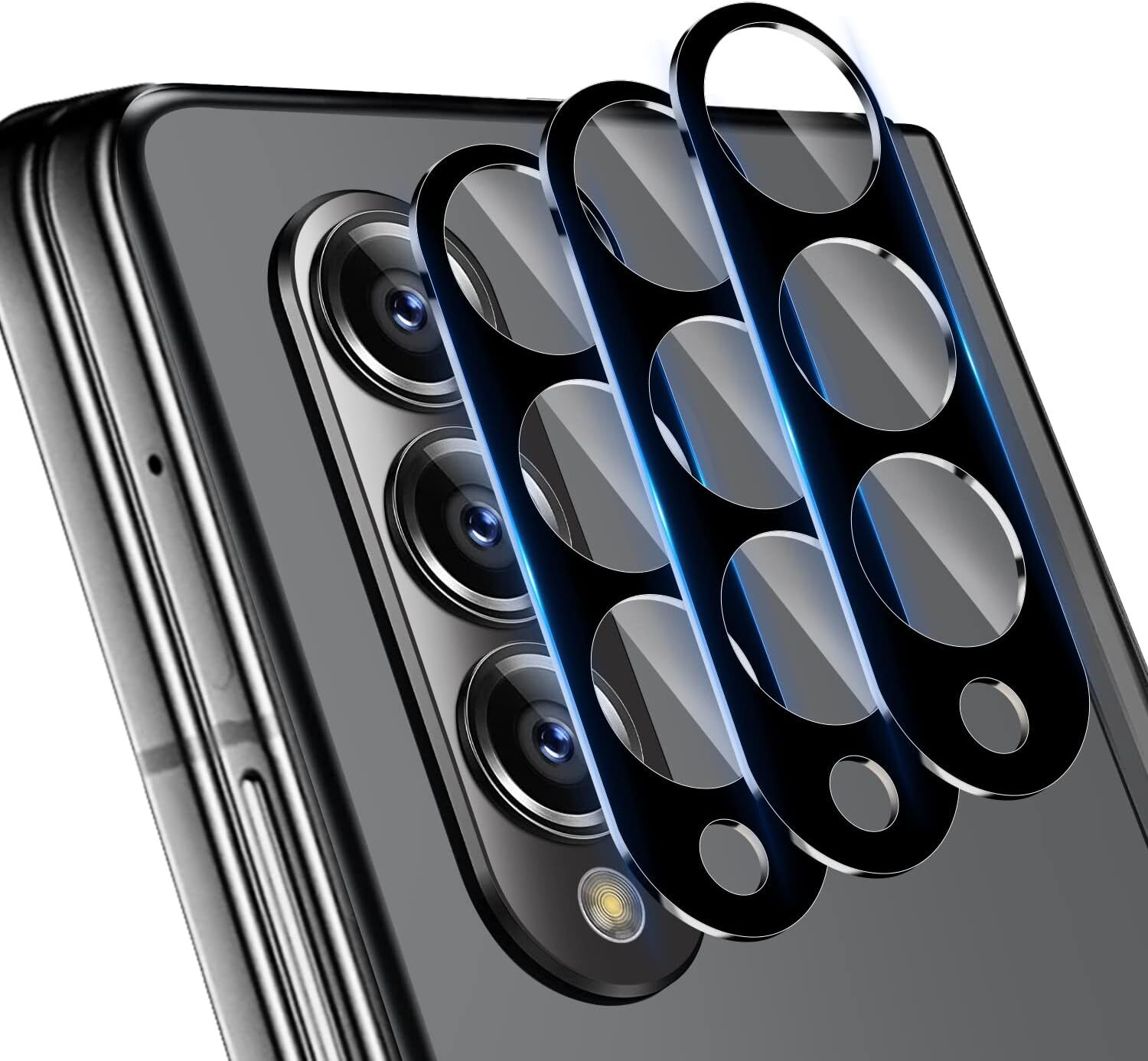 3 Packs For Samsung Galaxy Z Fold 6/5/4 5G HD Clear Glass Camera Lens Protector-image