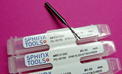 1 piece SPHINX tools solid carbide micro drill Ø 0.85 mm item: 51200 NEW & original packaging