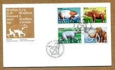 CANADA 1994 First Day Cover Series PREHISTORIC LIFE #4 (GROUP of 4 STAMPS) FDC
