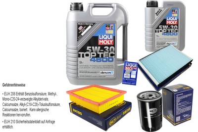 SCT Inspektionspaket 6L Liqui Moly Top Tec 4600 5W-30 für VW Golf III 1.8 2.0