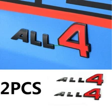 2X Black Red ALL4 Fender Emblem Side Badge Decal Badge for MINI R60 R61 F60