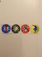 Vintage Shiny Power Rangers Stickers Lot Of 4