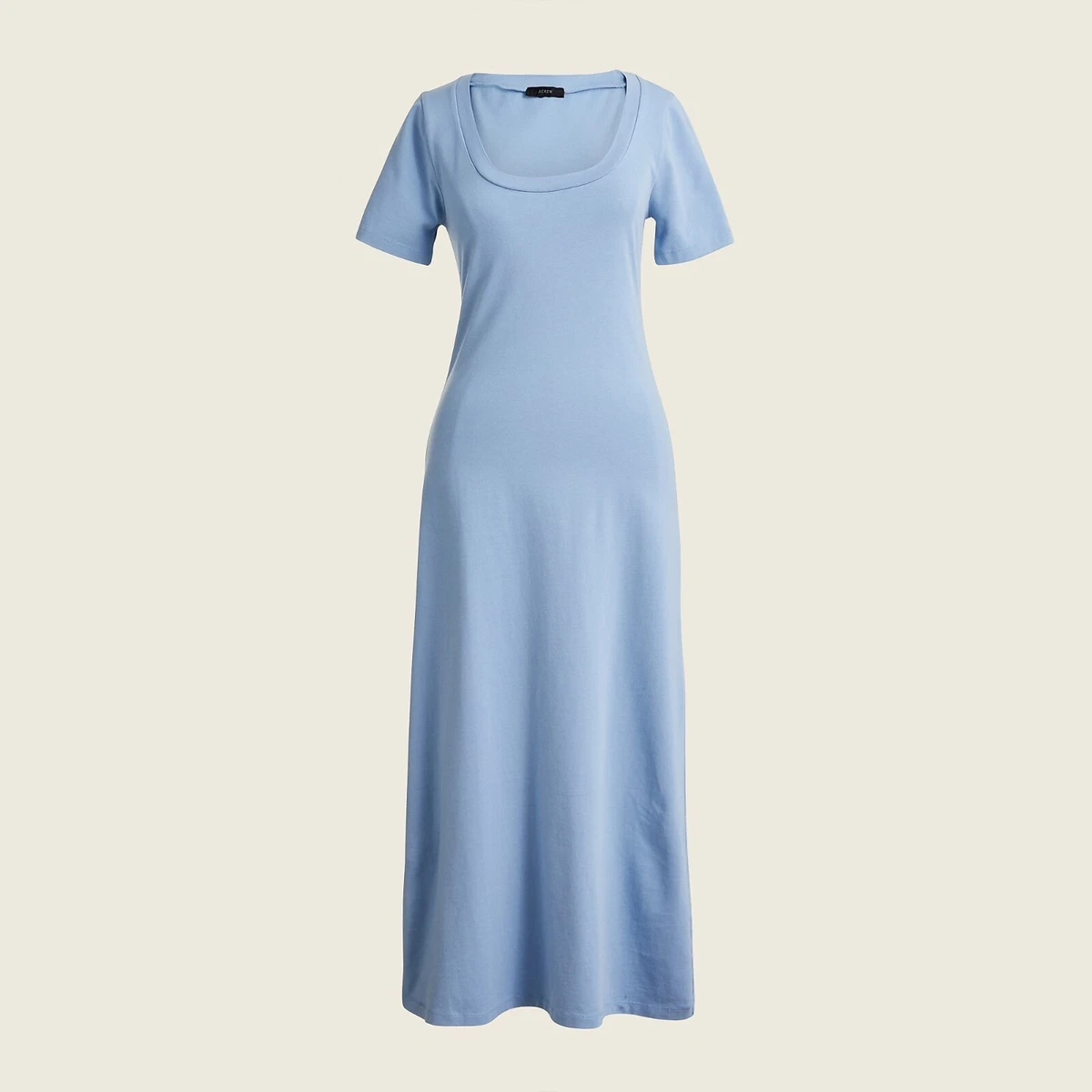 J Crew Women s T Shirt Midi Dress in Light Blue Mist Cotton NWT