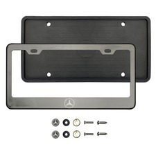 Black Chrome Laser Etched Custom Three-pointed Star License Plate Frame