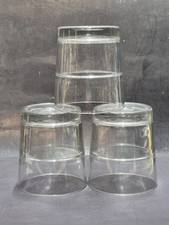 Set of 3 Clear Heavy‑Base Lowball Glasses 3.25" x 3.6" Barware Tumblers