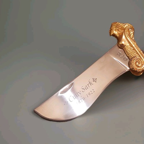Vtg Franklin Mint Majestic Cutty Sark Collector's Knife W/ Case 24kt Gold - Picture 13 of 20