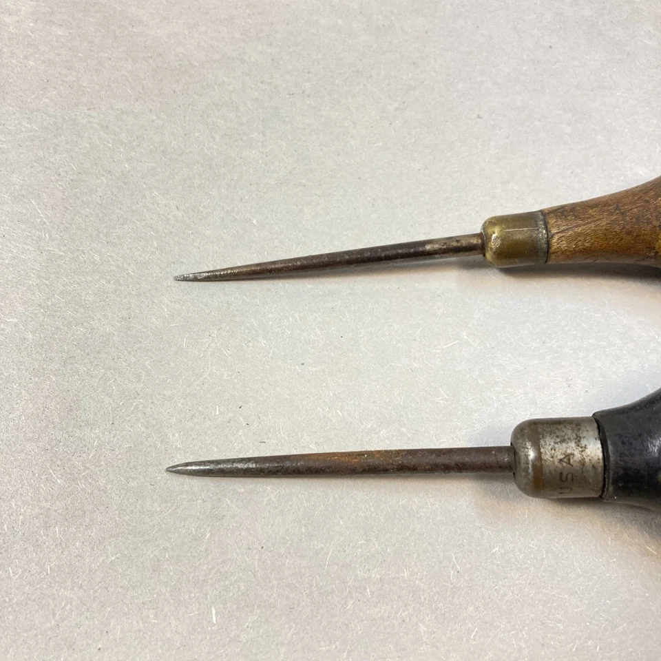 Mango de madera para escriba vintage de 2 piezas con eje de metal Foto 2 de 4