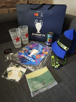 Fan Set Champions League Final Budapest 2026 | PSG Arsenal | Wimpel Anhänger - Bild 1 von 4