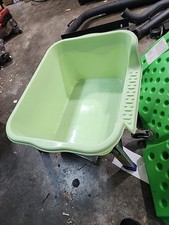 Open Top Large High Sides Cat Litter Box W/Low Entrance For Small Or Ederly Cat