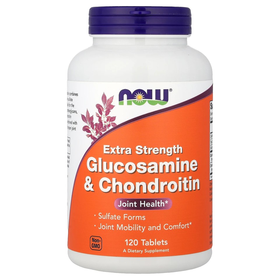 Now Foods Glucosamine Chondroitin Extra Strength 120 Tablets GMP Quality