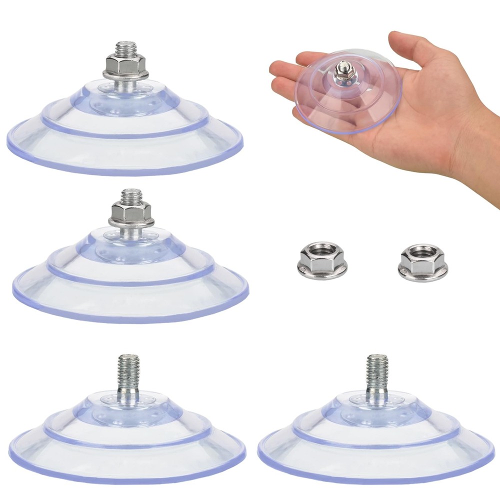 AccEncyc Upgraded Large Suction Cup with Screws Upgrade, Transparent