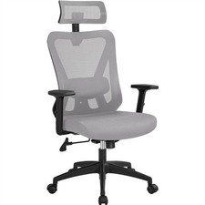 Office Chair Ergonomic Desk Chair Computer Chair Work Study Chair Light Gray