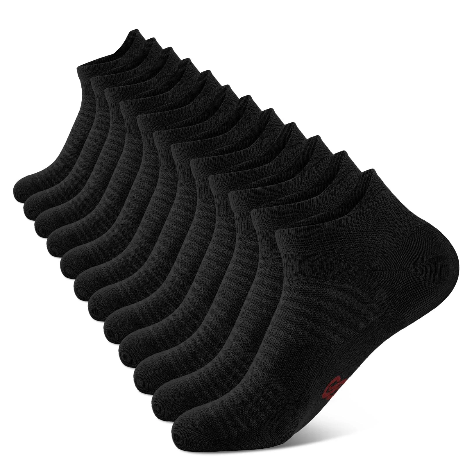 Compression Ankle Socks (6 Pairs) for Men & Women, Running Socks With Arch Su...