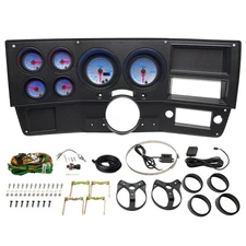 GlowShift White Gauge Set & Dashboard Panel Pod for 73-87 Chevy C10 Diesel Swap