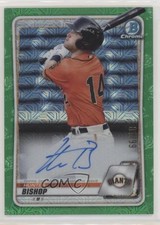 2020 Bowman Chrome Mega Box Mojo Green Refractor 81/99 Hunter Bishop Auto 2l4