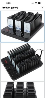 AGJ Restaurant Pager Wireless Calling System 28 Beepers Guest Customer Queue...