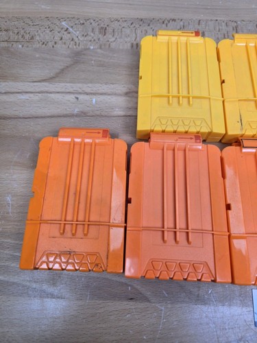8 Stück - Nerf Dart Gun 6 Schuss Munition Magazin Clip N-Strike Elite Orange Gebraucht - Bild 3 von 5