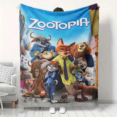 Brand New Zootopia 2 Soft Throw Blanket 50 x 60 Inches Nick Wilde Judy Hopps