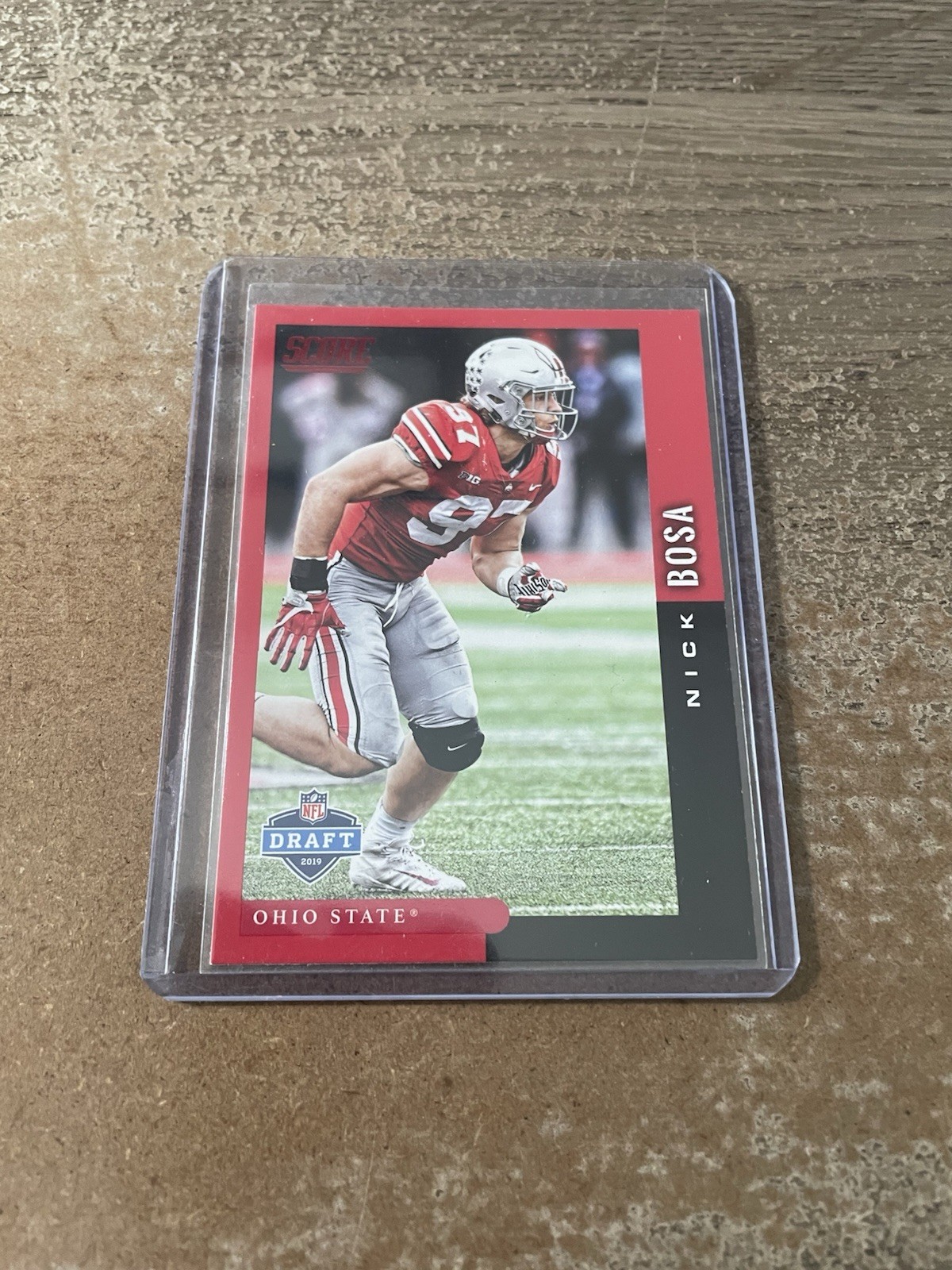 Nick Bosa Panini Score NFL Draft #DFT4 Red