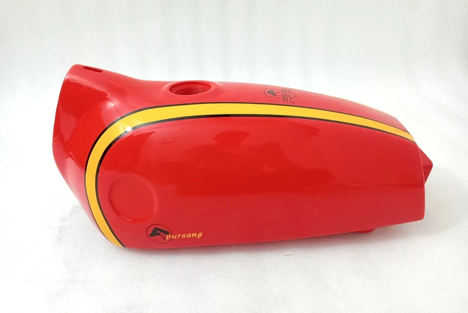 Tanque de gasolina Bultaco Pursang Mk 7/8 acero pintado rojo Foto 3 de 4