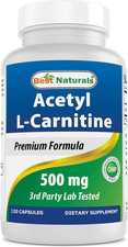 Best Naturals Acetyl L-Carnitine 500 Mg 120 Capsules 120 Count Pack of 1 