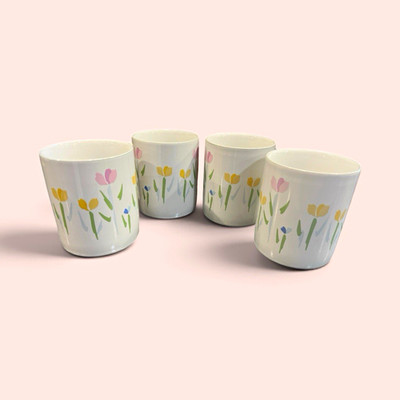 Studio Nova Villager Floral Ceramic Coffee Mugs Set of 4 JF004