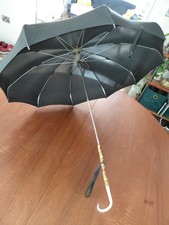 Vintage Gothic Style Sun Parasol With Bamboo Handle.